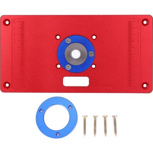 RT07010C Trimming Machine Flip Board Red Aluminum Alloy Router Table Insert Plate Woodworking Tool