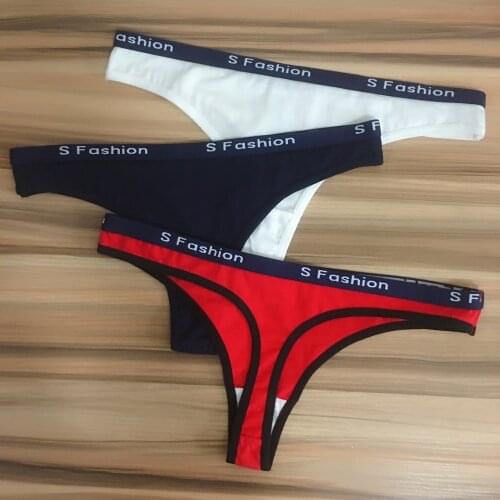 Women Underwear Cotton Panty Female T-Back Solid Soft G String Sexy Thong Panties Lingerie Culotte Femme Tangas Mujer New 3PCS