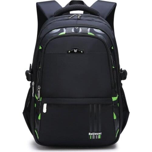 New Childrens Zipper Bag Fashion Large Capacity Male Schoolbag Boys School Bag Childrens Backpack Nylon Girl Bag Mochila Esco