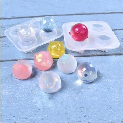 Pig Chicken Crystal Epoxy Resin Mold Four Animal Mold Ornaments Silicone Mold For Resin