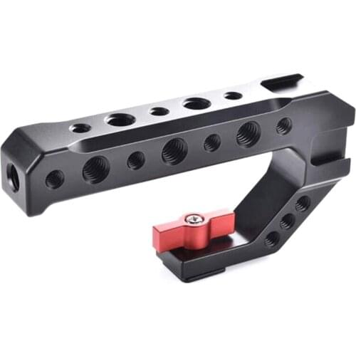 JABS Universal DSLR Camera Rig Hand Grip Camera Top Cold Shoe Mount 1/4 Inch & 3/8 Inch Holes Aluminum Alloy Camera Handle