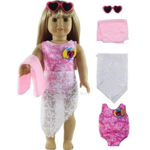 1 Set Swimming Suit Outfit Doll Clothes for 18 inch doll clothes A49