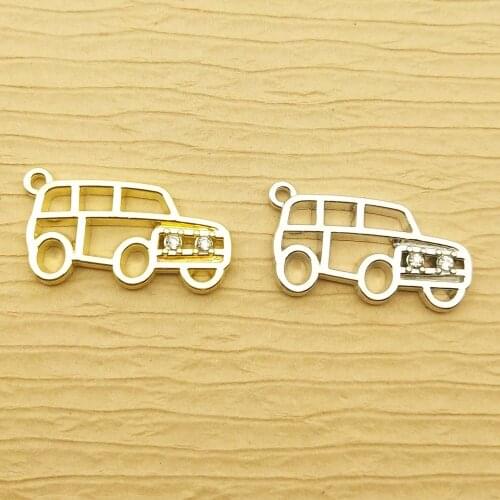 10pcs 14x26mm crystal car charm for jewelry making crafting fashion earring pendant necklace charm bracelet charm