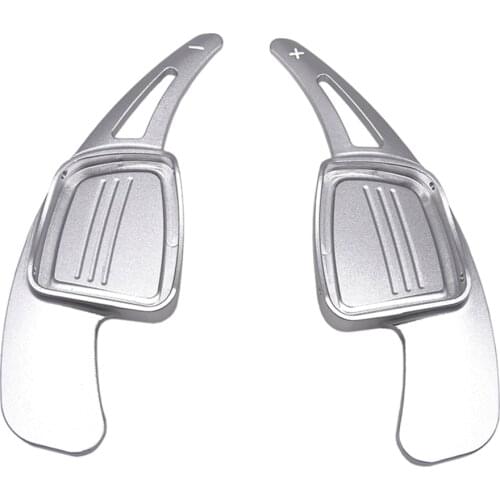 2x Aluminium Alloy Car Steering Wheel Blade Paddle er Extension Compatible for Audi A4 A5 Q2 Q7 S3 S4 TT TTS 2016-2017, Silver