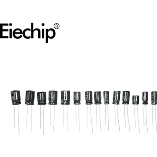 20pcs 25V-400V new aluminum electrolytic capacitor 25V 35V 50V 63V 400V 10uf 100uf 220uf 470uf 2200uf High-quality capacitors