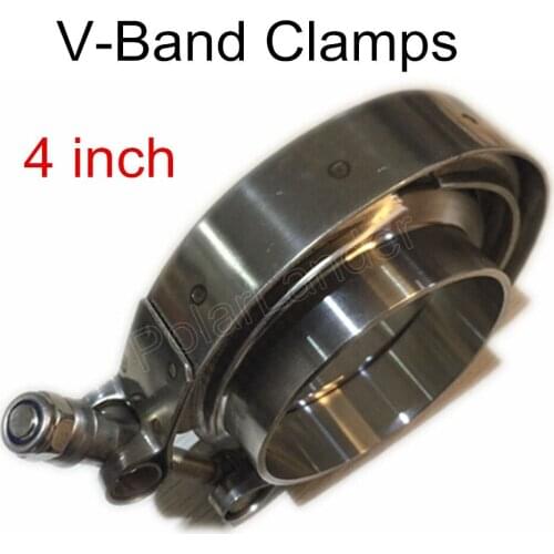 4'' inch Quick VBand clamp with flanges kit Auto exhaust pipe V-band clamp kit new arrival high quality