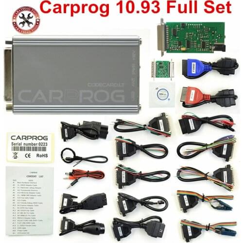Carprog V10.93 V10.05 V8.21 Full Adapters CarProg Online Programmer For Airbag/Radio/Dash/IMMO/ECU Auto Repair ECU Chip Tuning
