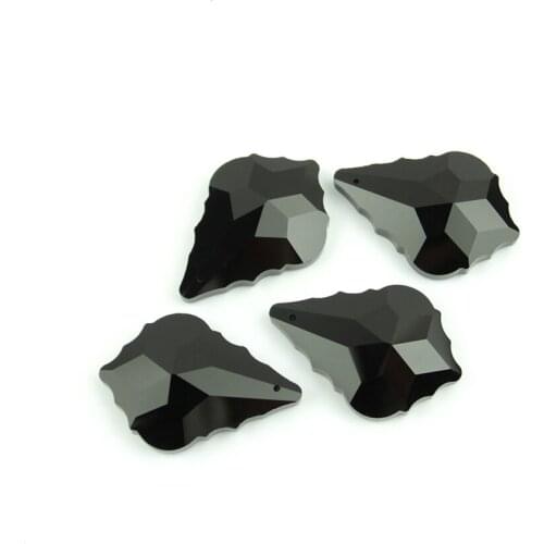10pcs/Lot Black Color 63mm Crystal Mape Leaf Pendant Free Shipping Crystal Chandelier Pendant For Diy Curtain Chandelier Parts