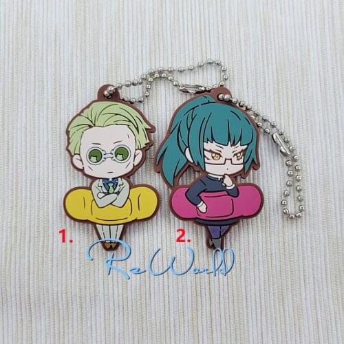 Jujutsu Kaisen Fushiguro Megumi Gojo Satoru Toge Original Japanese anime figure Rubber Mobile Phone Charms Keychain Strap Keyrin