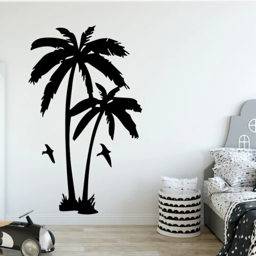 Hot Sale Coconut Tree Plant palm Wall Sticker For Living Room Vinyl Palm Trees Wall Decals For Room Decor