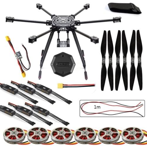 ZD850 Frame Kit with Landing Gear +Hub 350KV Brushless Motor 40A ESC 1555 Propellers For RC DIY FPV Aircraft Hexacopter F19833-E