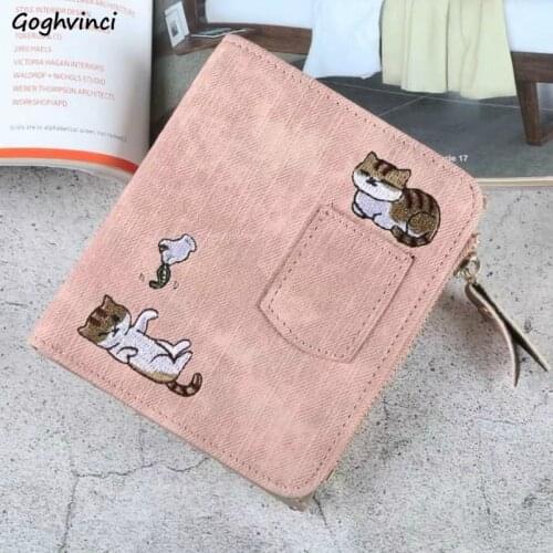 Wallets Women Zipper Cartoon Prints Kawaii Girls Mini Wallet Chic Trendy Card Holder Ins Simple Purse Short Korean Style Ulzzang