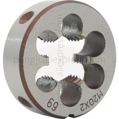 HSS 20mm X 2 Metric Right Hand Round Die, Machine Thread Die M20 X 2mm Pitch for Mold Machining, Alloy Steel Material
