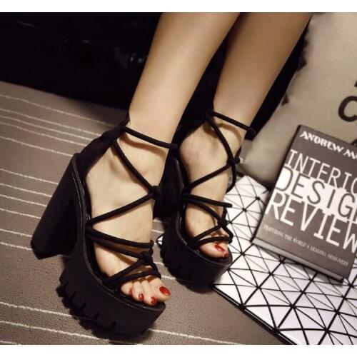 The New Summer 2019 Han Edition Of High Waterproof Units With Fish Mouth Thick With Sponge 14 Cm Thick Bottom Sandals