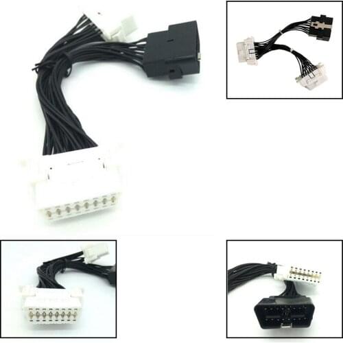 OBD cable OBD 2 Extension Cable one Male to 2 Female Y splitter Universal Auto Car Two In One OBD Plug Cable Vehicle 16 pin