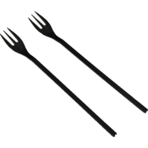 Disposable Fork Thickened Cake Fork Long Handle Three Teeth Fork Plastic Dessert Fruit Fork 100pc/lot