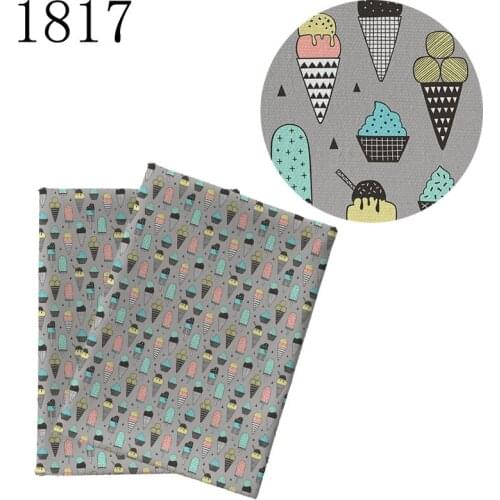 Half yard 45X145cm shopping bag fabric Print Polyester cotton DIY Material Pillow Hat sofa kird mask Handmade 1817