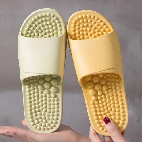 Slippers Shower Sandal Summer Slide Massage Soft Sole Shoes Comfortable Non-Slip Bathroom Indoor Home Women Men Flip Flops