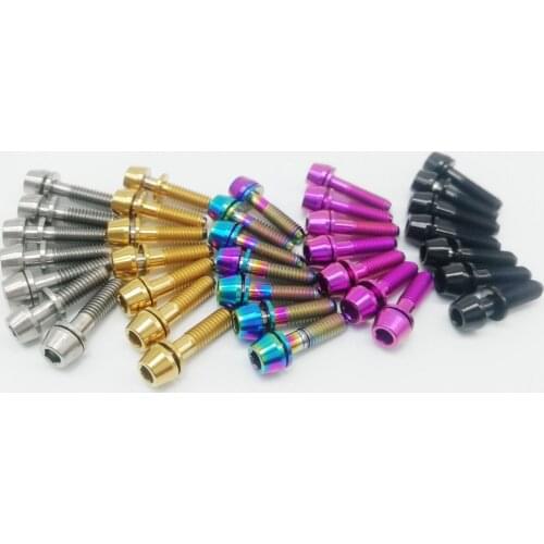 Titanium Ti Bolt Screw Allen Hex Taper Screws Bolts with Washers for Ritchey C260 Bicycle Stem 7Pcs /Lot