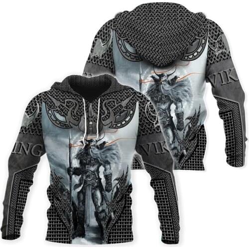 CLOOCL Fashion Viking Warrior Tattoo Hoodie 3D Print Designs Hooded Sweatshirt Men Women Long Sleeve Harajuku Street Pullover