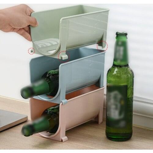 U-shaped Refrigerator Organizer Storage Rack Kitchen Bottle Storage Holder Wine Glass Beer Bottle Drink Storage Container Shelf