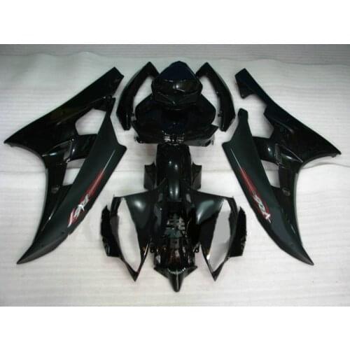 B ABS Injection Plastics Fairings For Yamaha YZF R6 Year 2006 2007 06 07 Motorcycle Full Fairing Kit Cowlings Black Red Decal