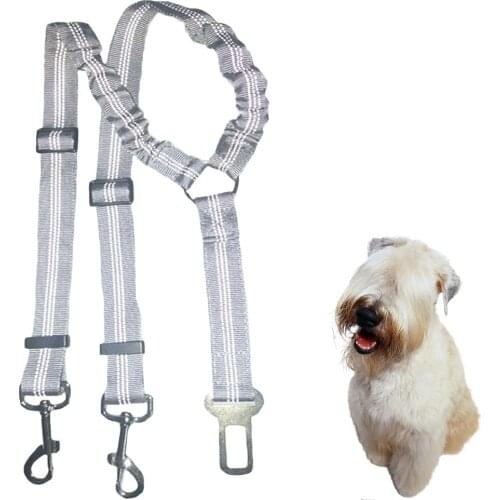 Y Shaped Pet Dog Vehicle Car Seat Belt Seatbelt Harness Lead Clip Pet Cat Dog Safety Belts