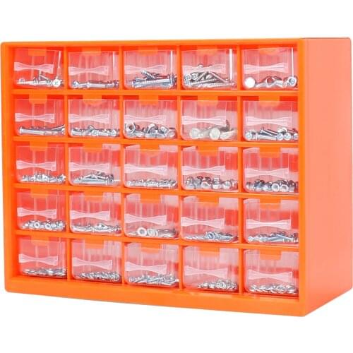 25 Multi-grid Drawer Parts Box Wall-mounted Screw Classification Component Box Tool Case electronic components Storage ToolBox
