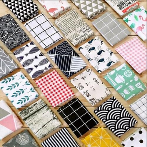 1PC Plaid Cotton Placemat Japanese Fashion Style Fabric Table Mats Napkins Simple Design Tableware Kitchen Tool 40*60CM Big Size