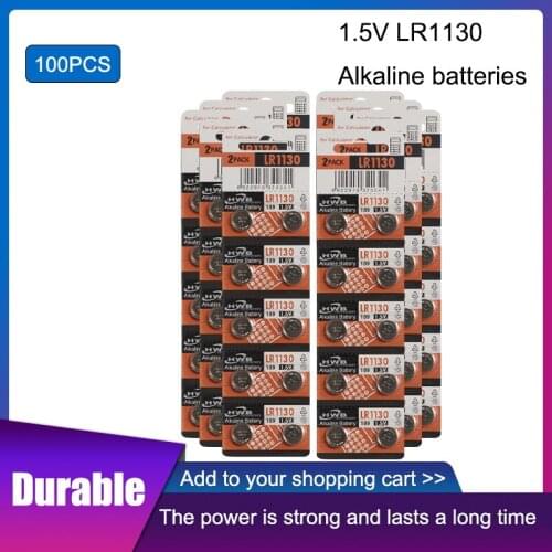 100PCS 100% Genuine wholesale SR1130 G10 V10GA 389 Alkaline Button Cell Coin Battery for Maxell LR54 189 AG10 L1131