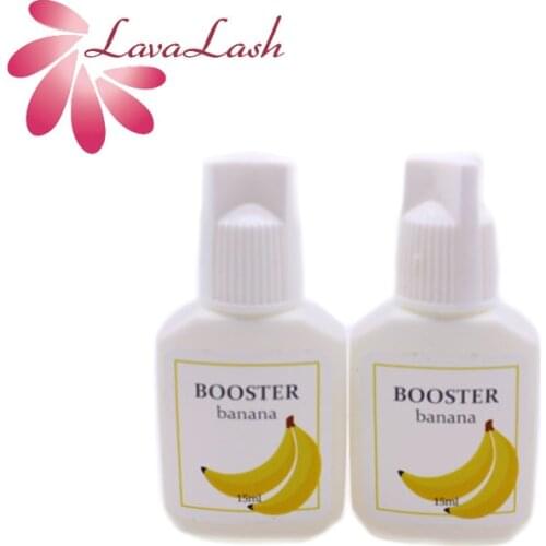 2 Bottles Eyelash Extension Glue Booster Banana Taste Korea 15ml Primer Firm Beauty Shop Makeups Tools Super Bonder Transparent