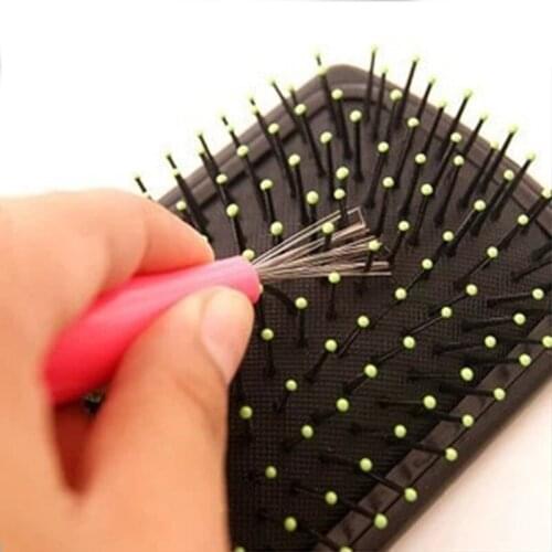 2PCs/Lot Hair Brush Comb Cleaner Embedded Tool Plastic Cleaning Removable Handle Household Cleaning