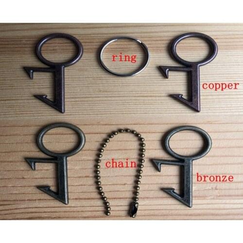 200pcs/lot small man Retro Ring Beer Bottle Opener Metal Keyring Keychain bottle openers for promotional gift