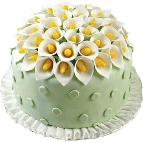 7 Pcs/Set Calla Lily Flower Cake Fondant Paste Mold DIY Baking Cookies Biscuits Cutting Mold Cake Decorating Tools