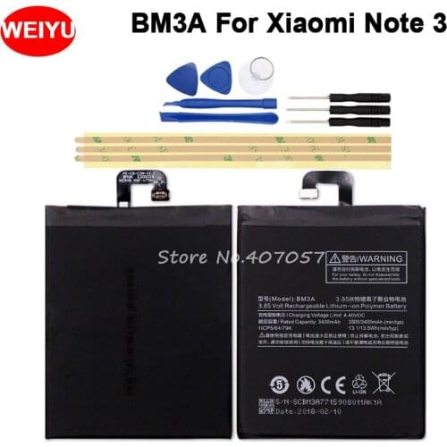 For xiaomi note 3 Battery BM3A Batterie Bateria Batterij Accumulator note3 3500mAh+Tools