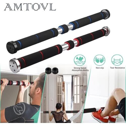AMTOVL 150KG Adjustable Door Horizontal Bars Exercise Home Workout Gym Chin Up Pull Up Training Bar Sport Fitness Equipments