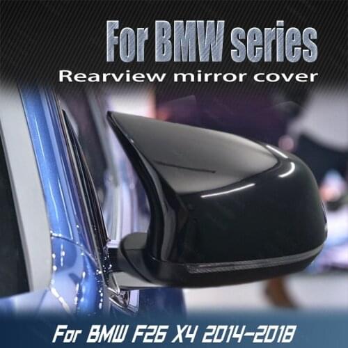 Car Painted High Quality Glossy Black Rearview Mirror Cover Caps M Style for BMW F26 X4 2014 2015 2016 2017 2018 Replacement