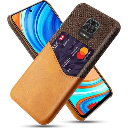 For Xiaomi Redmi Note 9s 9 pro MAX Case Card Slots Luxury Cloth+PU Leather Cases For Xiomi Redmi Note 9S 9PRO MAX Note9s Cover