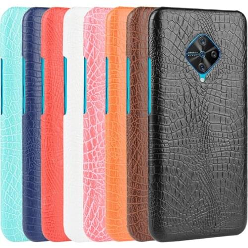 Vivo V17 Case VivoV17 Crocodile Skin PU Leather Hard Back Cover Shockproof Case For BBK vivo V17 Pro Bumper Phone Cases