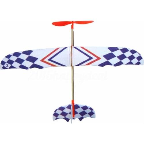 Elastic Rubber Band Powered DIY Foam Plane Model Kit Aircraft Educational Toy