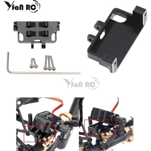 Aluminum alloy fixed steering gear assembly for 1/24 axial SCX24 90081 RC model car upgrade parts