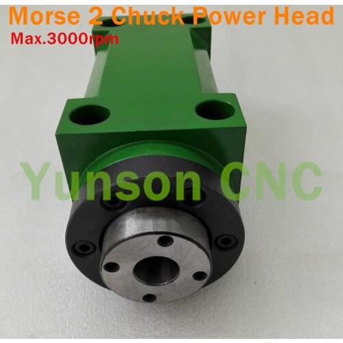 Morser 2 MT2 Taper Chuck 1500W 1.5KW 2hp Max.3000rpm Power Head Machine Tool Spindle for drilling