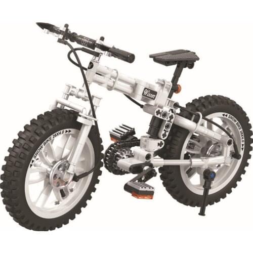 Creator MOC Bricks Bike Folding Mountain Sports Off-Road Bicycles Building Blocks Ideas Model Classic DIY For Child Toys Gift