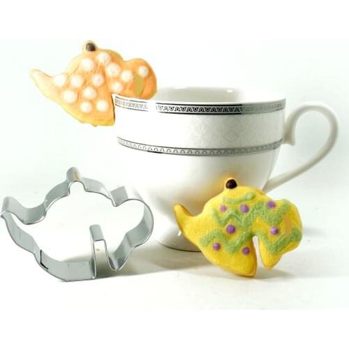 Love Angel wings bird cup teapot Hanging cup biscuit mold metal cookie cutters Fondant cake decorating tools 1pc