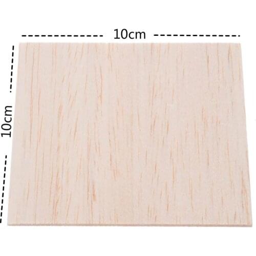 10Pcs 100x100x1.5mm airplane model, sculpture, pagoda bridge, wood plank model, plane light for houses and ships