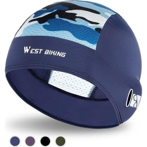 Man Anti-UV Summer Cycling Caps Ice Silk Breathable MTB Road Bike Motorcycle Helmet Liner Sport Headwear Hat