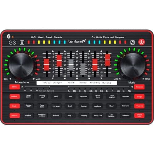 Live sound card equipment with micphone for youtube focebook ins video live 24 sound effects, active atmosphere is not embarrass