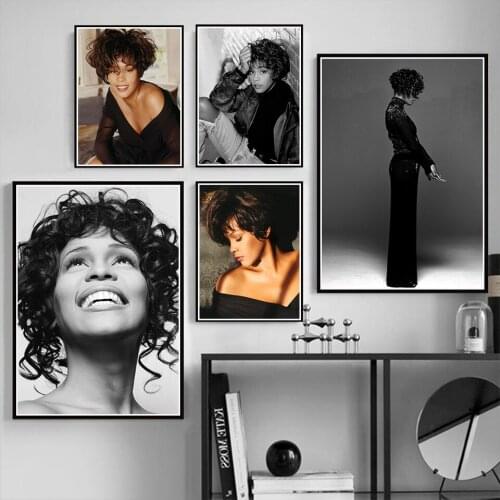 Whitney Houston Poster Music Star Canvas Painting Prints Wall Art Picture For Living Room Home Decor