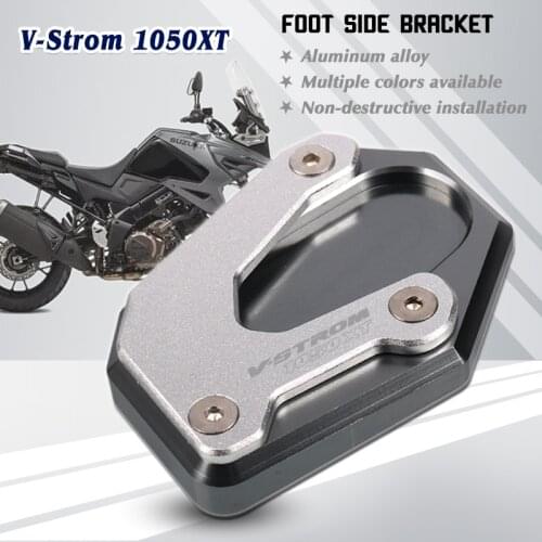 Motorcycle Kickstand Foot Side Stand Extension Pad Support Plate Enlarge Stand For Suzuki Vstrom 1050 V-strom 1050XT 1050 XT