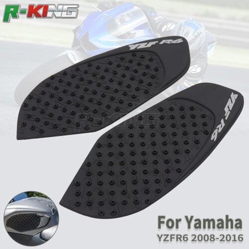 Motorcycle Anti slip Tank Pad 3M Side Gas Knee Grip Traction Protector Sticker For Yamaha YZF R6 YZF-R6 YZF R-6 YZFR6 2008-2016